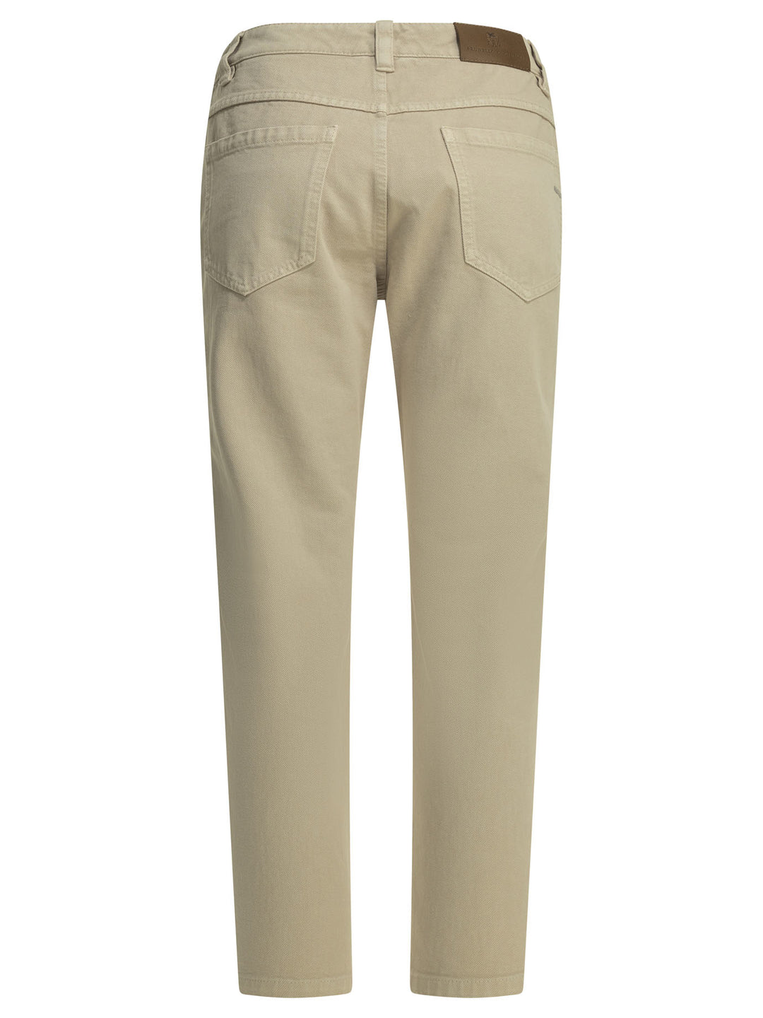 Brunello Cucinelli Straight Shiny Bartck Jeans - Beige | 4cb2b51d3595f72f24cd9ace9991492b55d3ab81