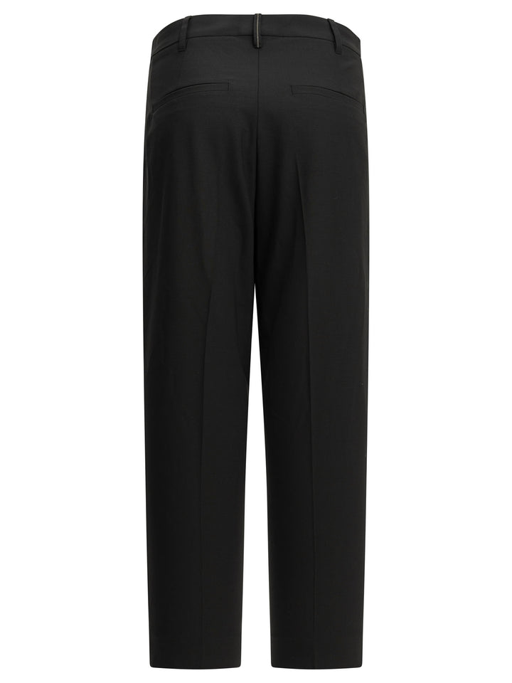 Brunello Cucinelli Slouchy Trousers - Black | 99c2fb67ca30f2f52e42873ad0cfe4626d883fa3