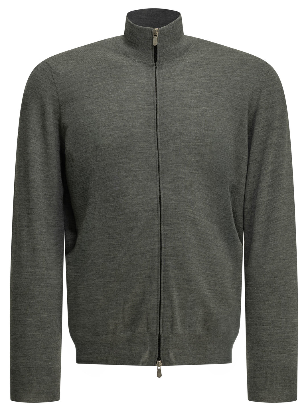 Brunello Cucinelli Zip-Up Sweater Made Of Wool And Cashmere Knitwear - Grey | 98d866d56dfa26e63db6140f4f3722c161faaa77