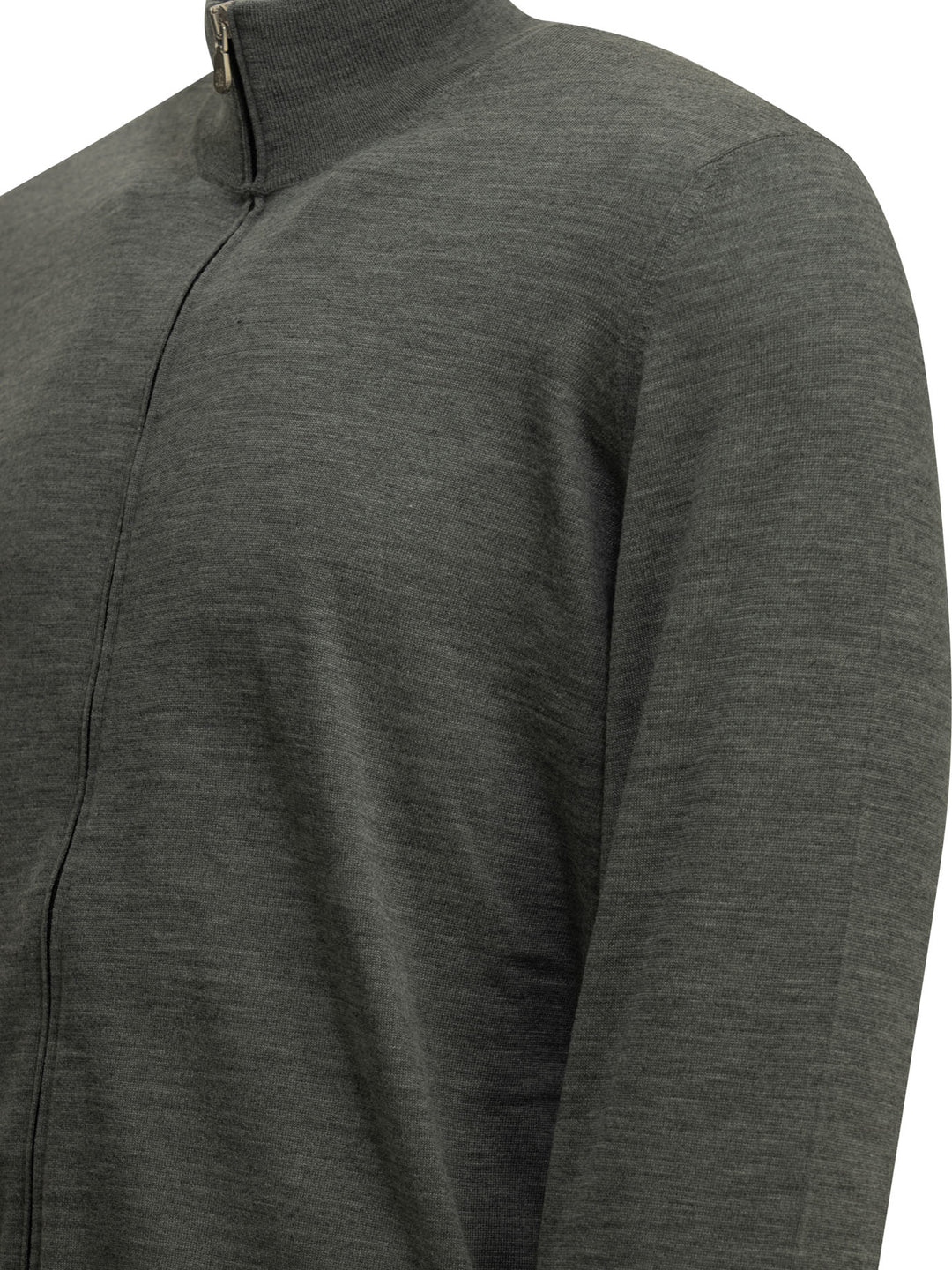Brunello Cucinelli Zip-Up Sweater Made Of Wool And Cashmere Knitwear - Grey | 6efc636876fa4dc6f5fa0b500f1ec9ff4be2ff8d