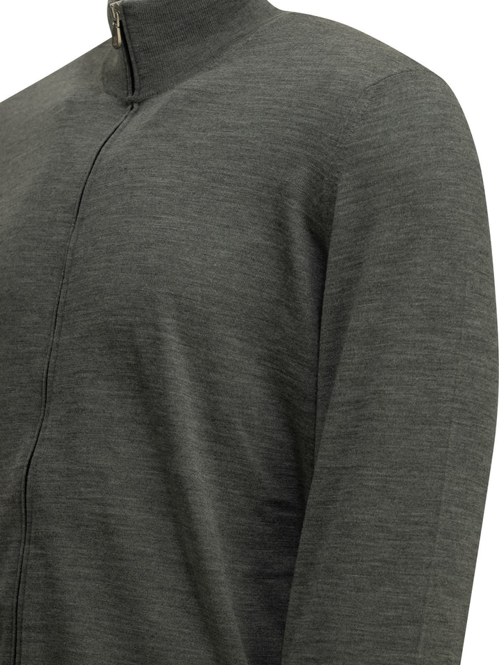 Brunello Cucinelli Zip-Up Sweater Made Of Wool And Cashmere Knitwear - Grey | 6efc636876fa4dc6f5fa0b500f1ec9ff4be2ff8d
