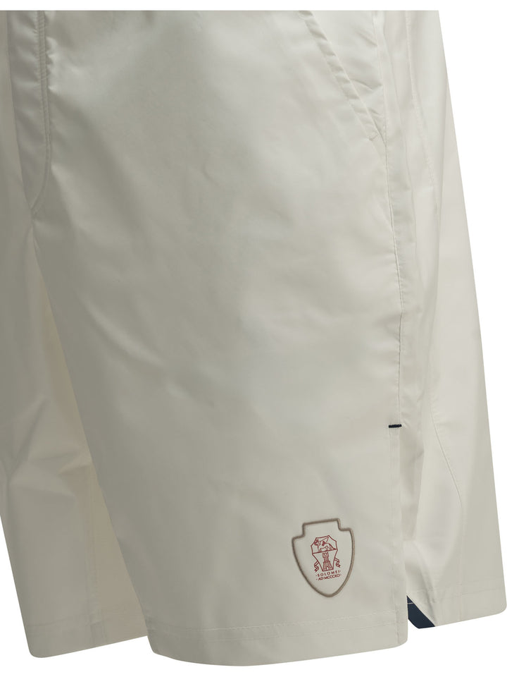 Brunello Cucinelli Logo Shorts - White | e0c0338665c0ad41c272107be749978ac1892255