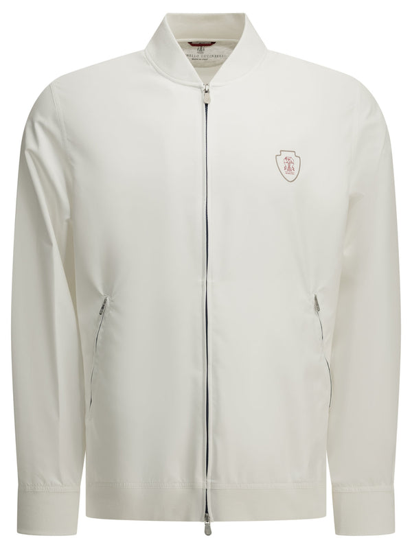 Zip-Up Sweatshirt With Logo Sweatshirts White