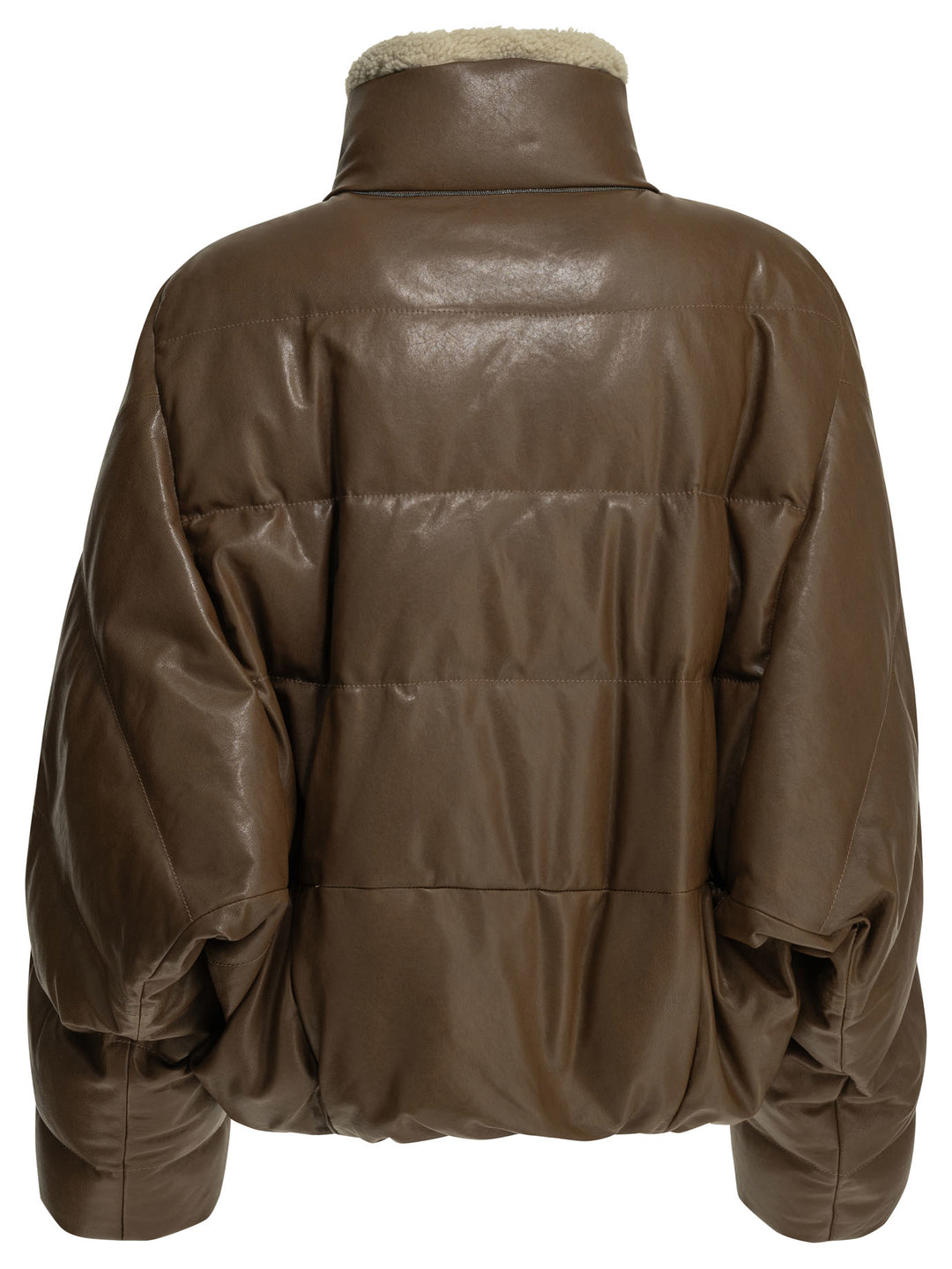 Brunello Cucinelli Padded Shearling Jacket Jackets and Coats - Brown | 6dcf94db4e5a912e53453083a884785ecfef4314