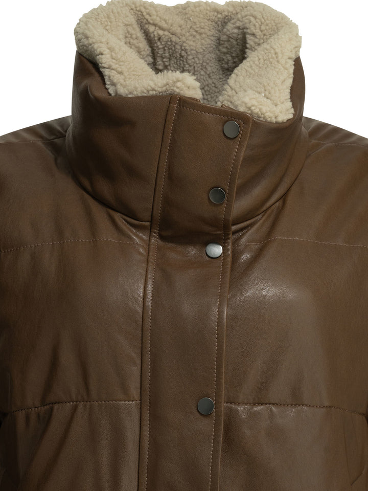Brunello Cucinelli Padded Shearling Jacket Jackets and Coats - Brown | a3800739c4d57613adef88c61b83e4ed50a39939