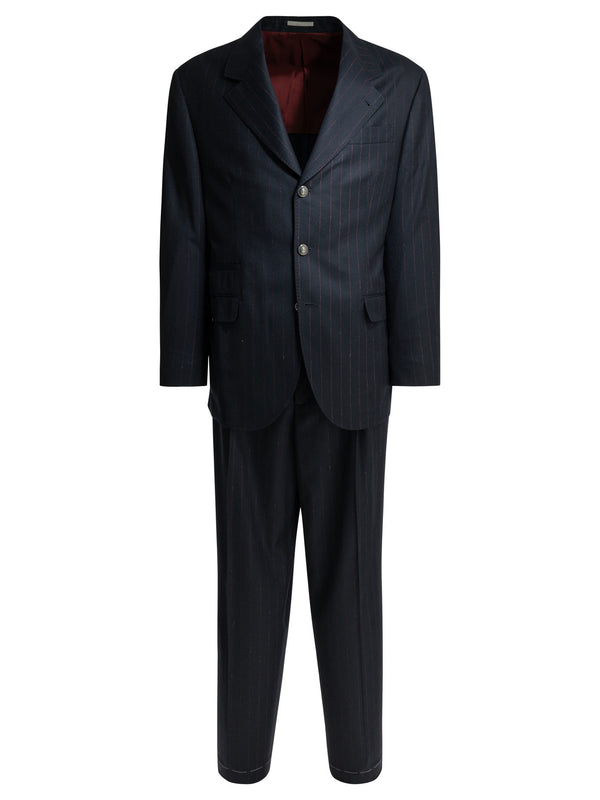 Formal Pinstripe Suit Suits Blue