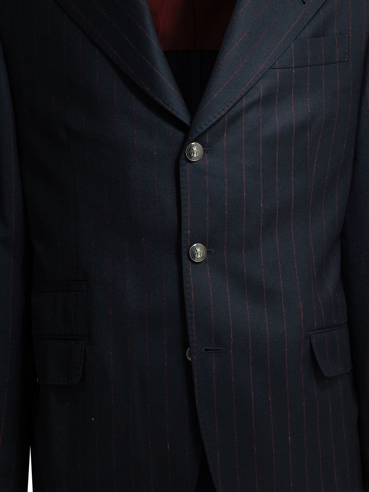 Brunello Cucinelli Formal Pinstripe Suit Suits - Blue | 626f265d83591ba277d2bbbe0ba1201c155a5f6e