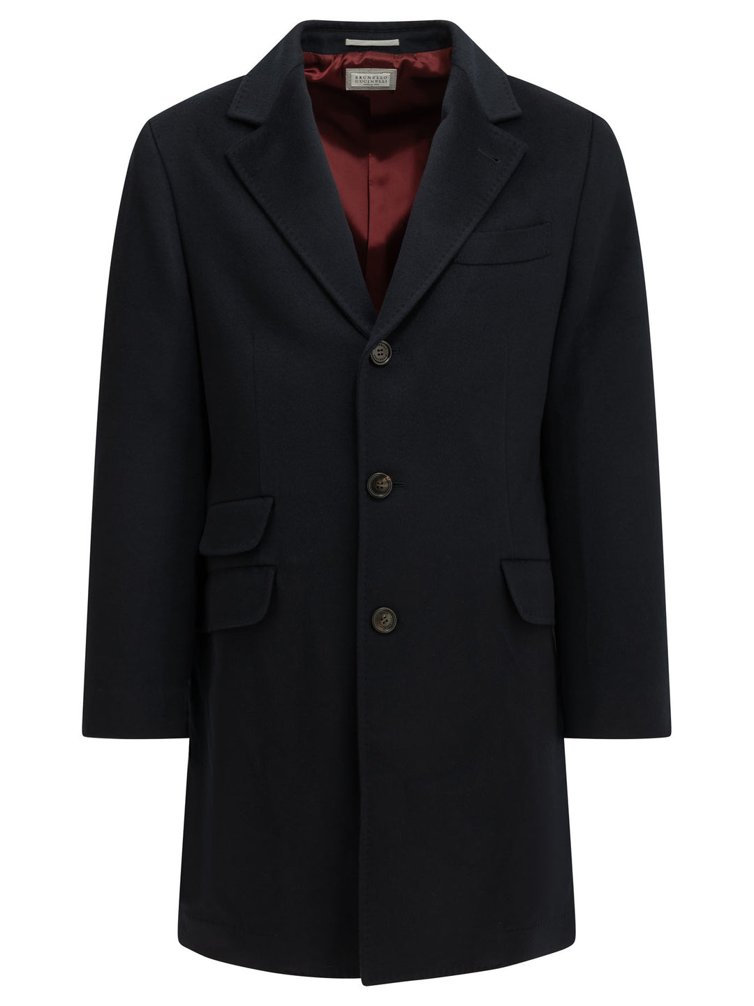 Brunello Cucinelli Short Coat Made Of Virgin Wool Fabric Jackets and Coats - Blue | dc80a2c9bf34ad0b3aa6e86c240277adecbb8ee5