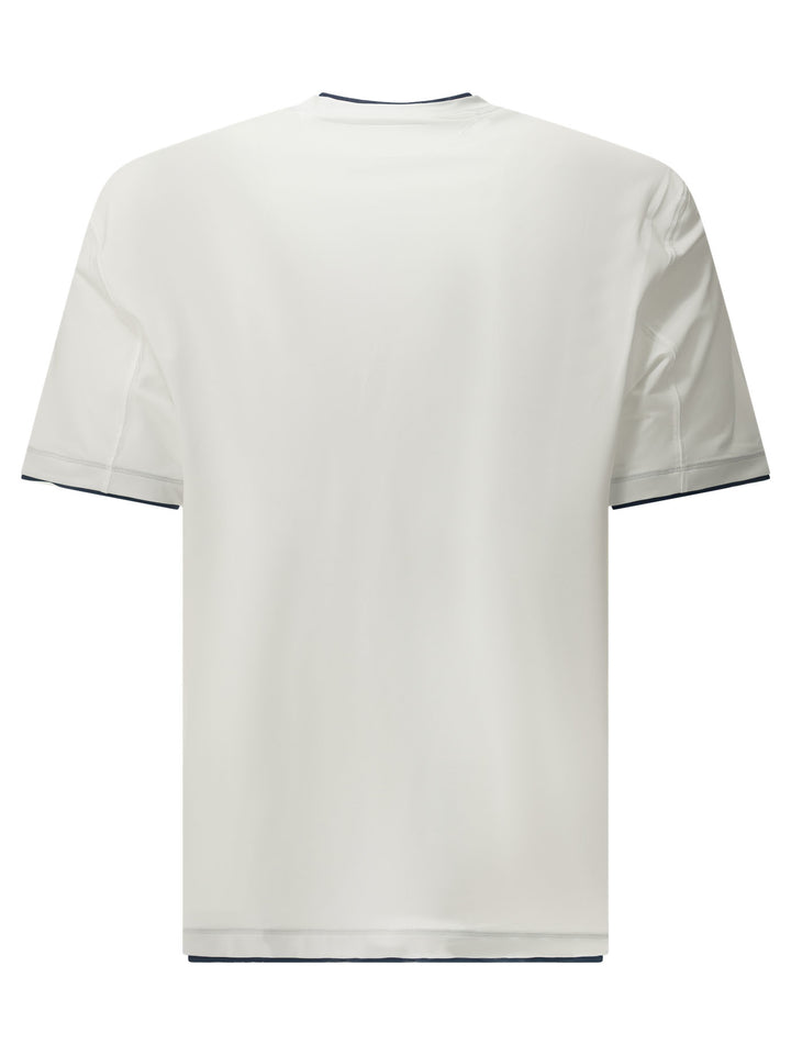 Brunello Cucinelli Crewneck T-Shirt With Logo T-shirts - White | 83cf780a81e33e7b83590b01dc2d15781870034d