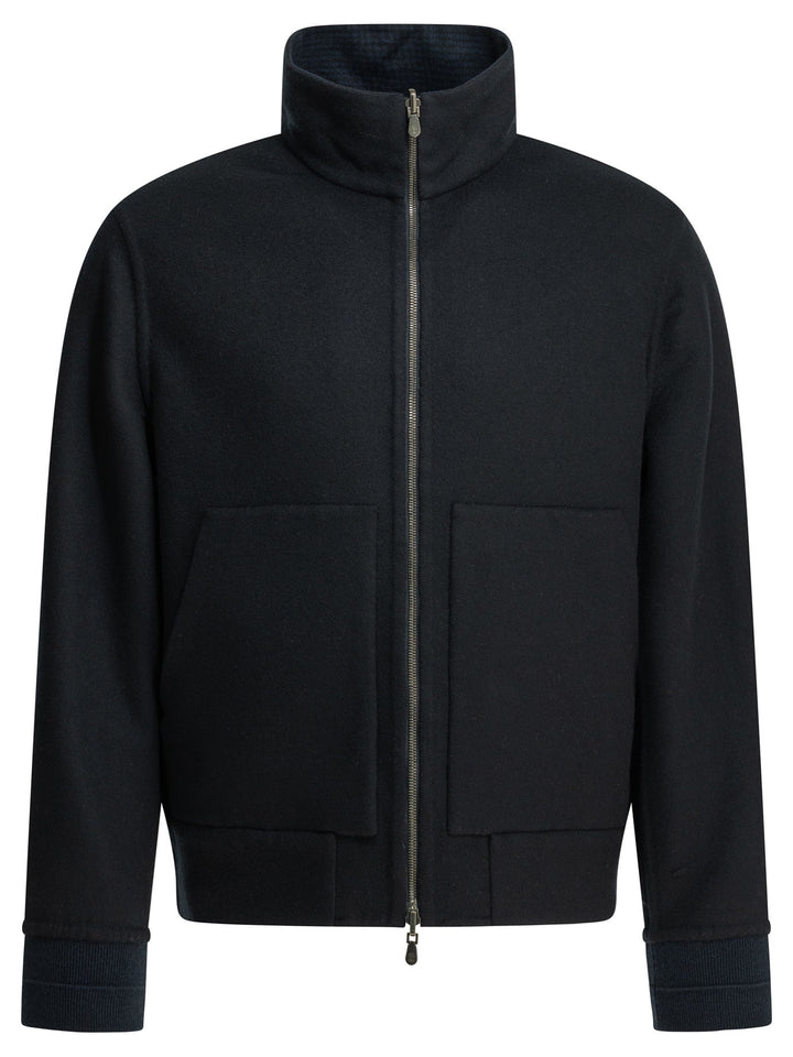 Brunello Cucinelli Cashmere Bomber Jacket Jackets and Coats - Blue | 4669f92b83376242337e126298dcc754123e7d4c