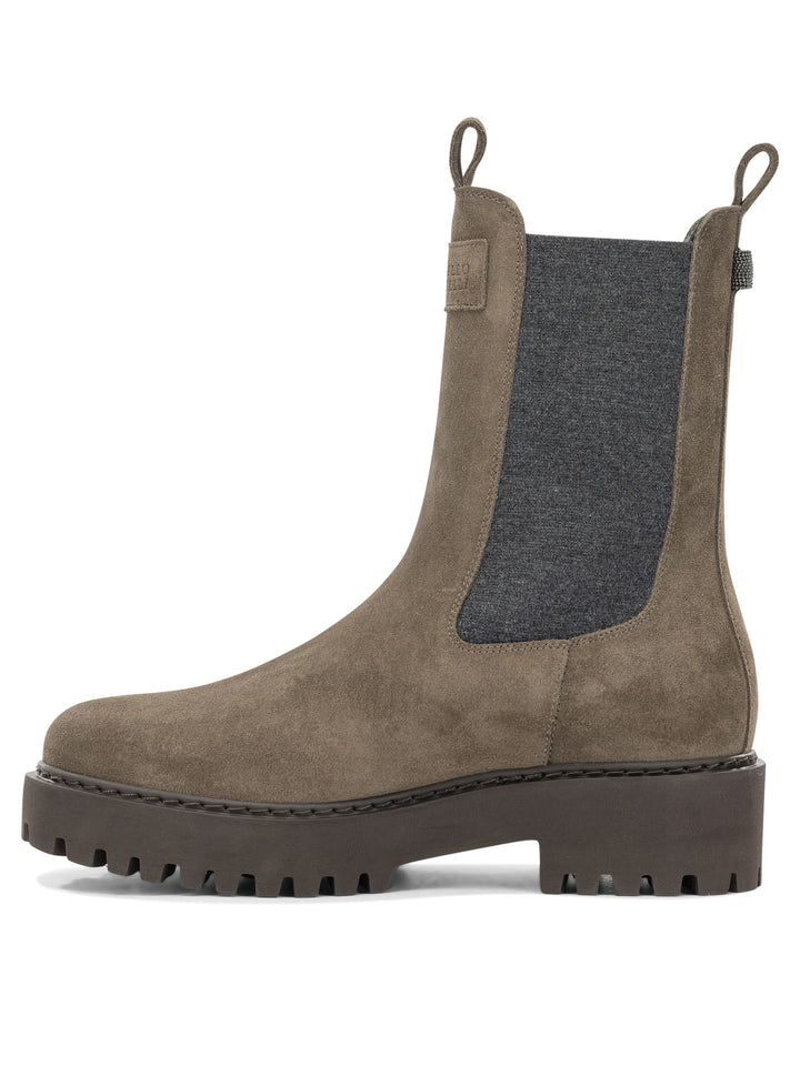 Brunello Cucinelli Suede Pull-On Ankle Boots Boots and Ankle Boots - Brown | ae2a4de4df2e4060e58472ca3d58dda135f0a6da