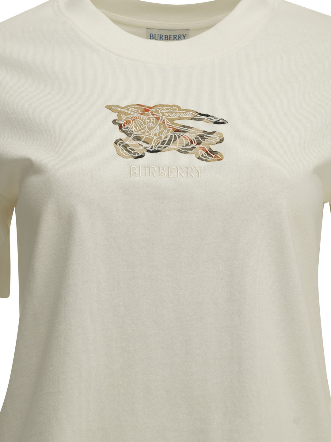 Burberry Knight Check T-shirts - White | 9eb066d7a154a1405a4fccc2f63900b0efe1f719