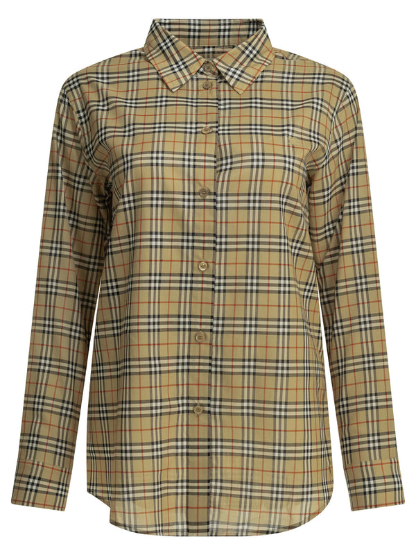 Emma Check Shirts Beige