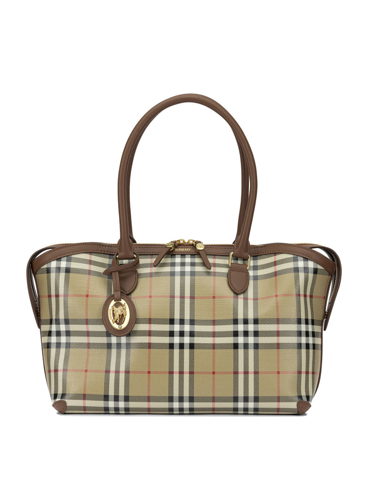 Burberry Tote Check Shoulder Bags - Beige | 638a5b82ad8ea7e4a82c30ae835a7293317dd512