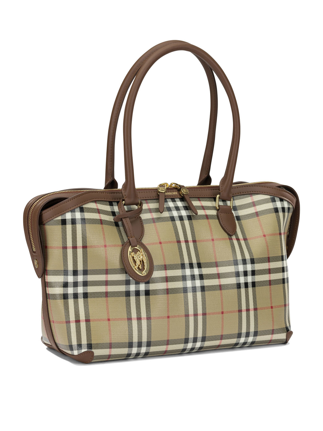 Burberry Tote Check Shoulder Bags - Beige | 2d61cb1a00173a872e497ce7f5d28f7128ac1b89