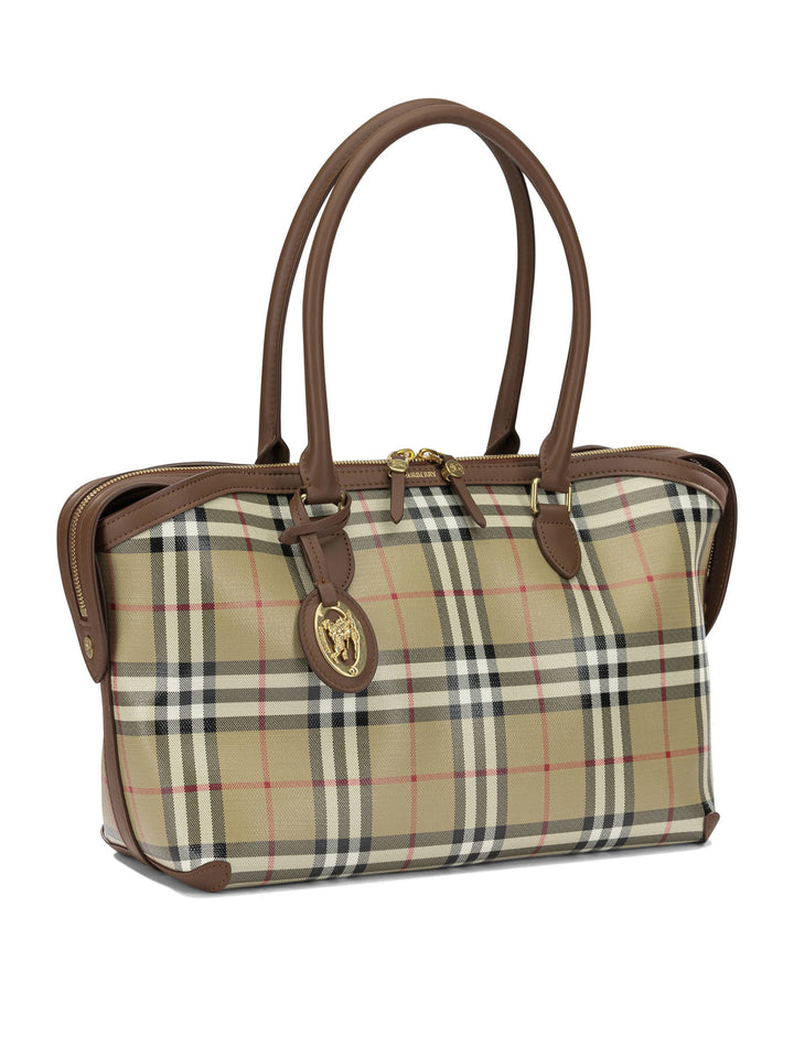 Burberry Tote Check Shoulder Bags - Beige | 2d61cb1a00173a872e497ce7f5d28f7128ac1b89