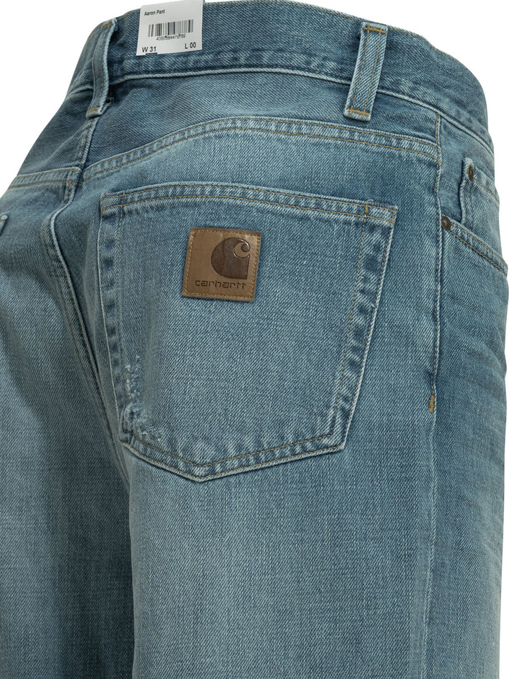 Carhartt Wip Aaron Jeans - Light blue | d2af46b1e42a34dc75d44d1e17d27d3054bc7e4f