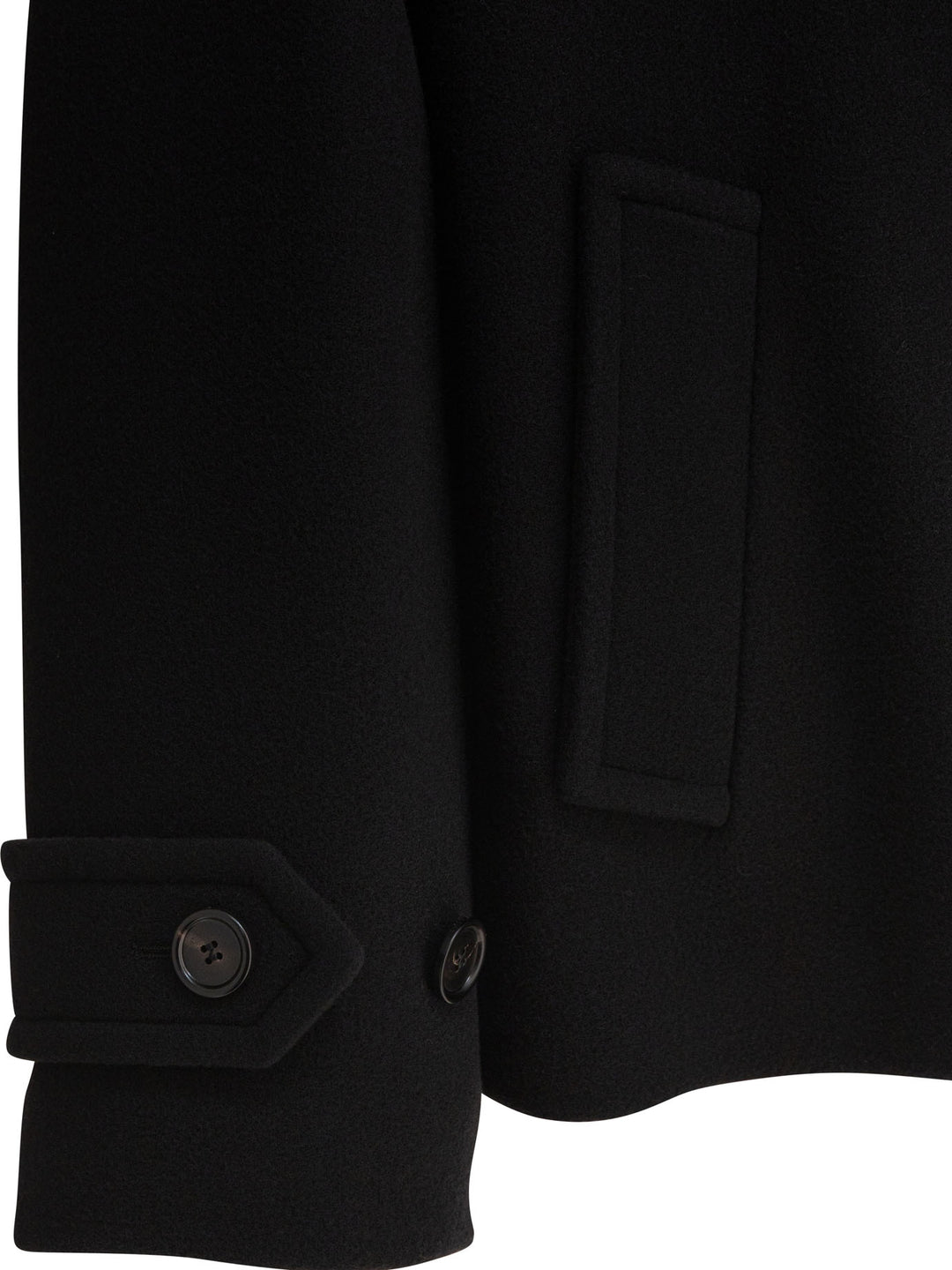 Chloé Short Wool Coat Jackets and Coats - Black | 05a0abdc6e6505fd114de42c8e93aaae9e4a4e2f