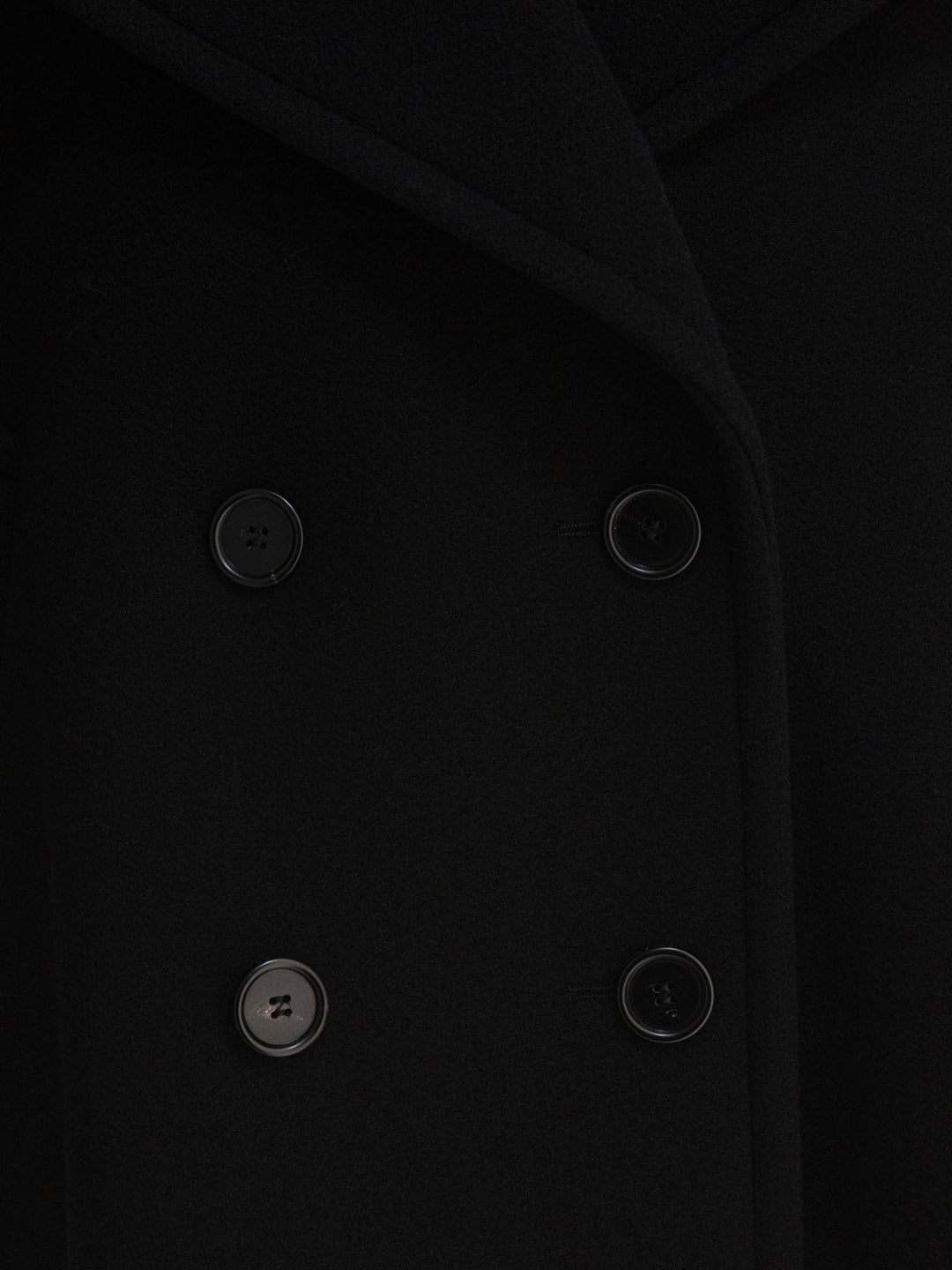 Chloé Short Wool Coat Jackets and Coats - Black | 9dacec49e3ea2305cc692665a6635f59af3df700