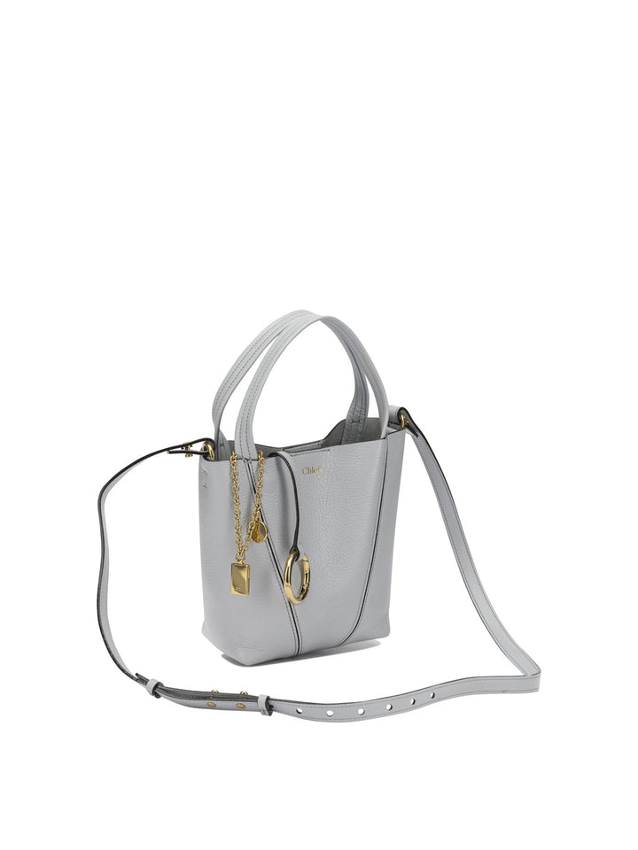 Chloé Spin Shoulder Bags - Grey | 73955adc64bb8ece5dc6ab57d086fe73b4729bdc