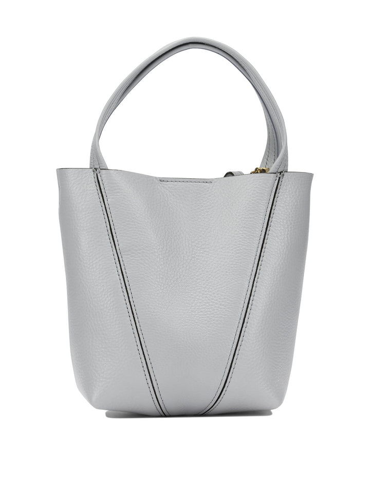 Chloé Spin Shoulder Bags - Grey | a4f018ef4efcfedee20789c62243a79086de2ecb