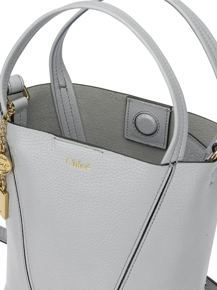 Chloé Spin Shoulder Bags - Grey | 3bc7e47fbbbcaf9cd1e87ed180424c8fd5b85ab0