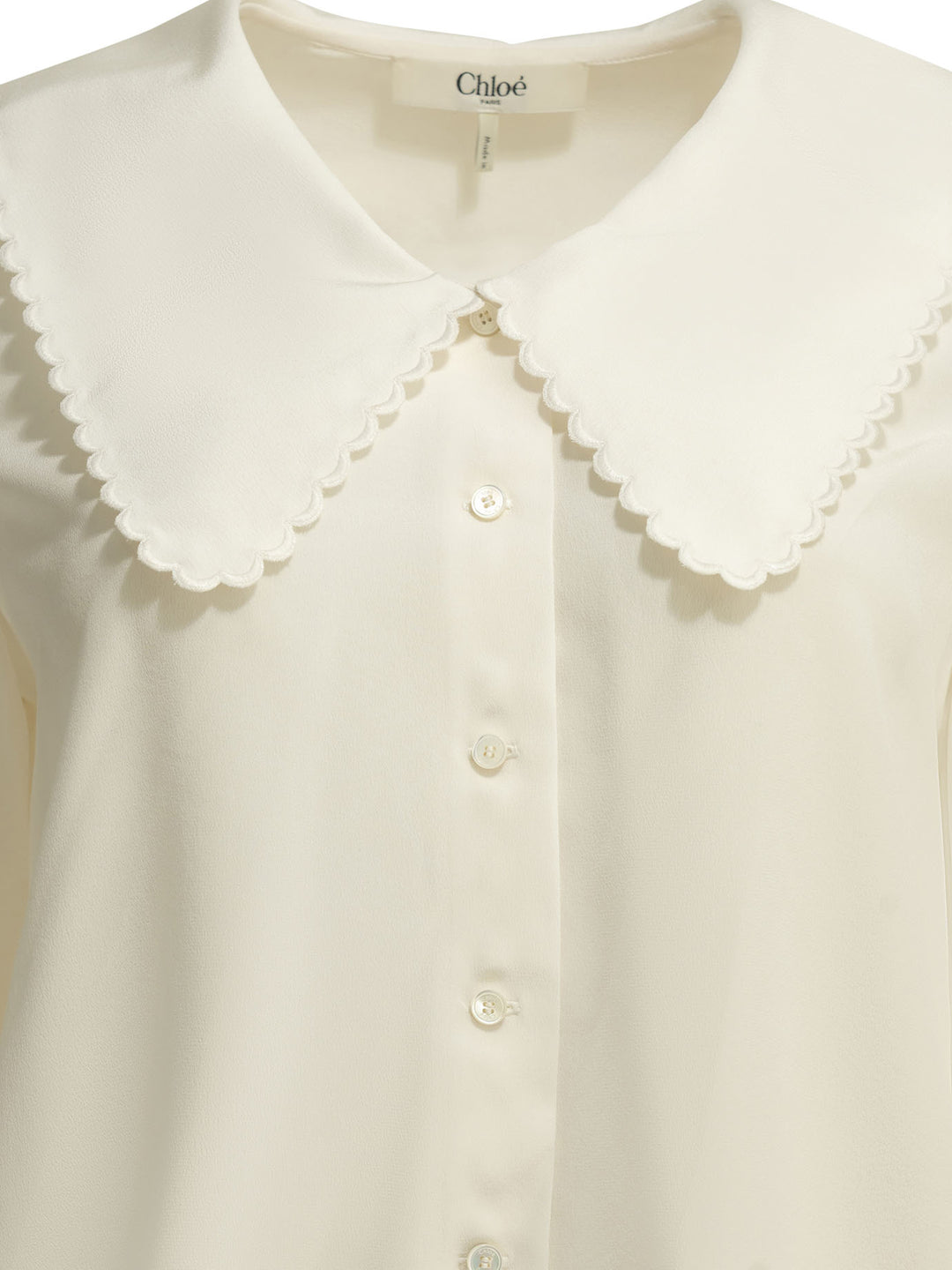 Chloé Casual Silk Shirt Shirts - White | c84bcfe6a6e748cef1d164b7fa5e90a65f90e86c