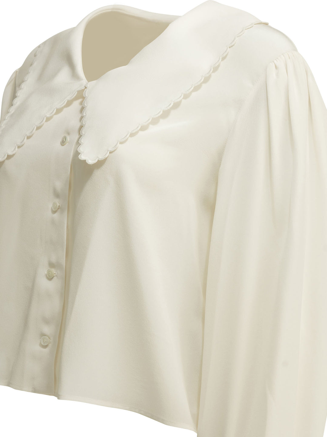 Chloé Casual Silk Shirt Shirts - White | 0b2910af0bcab98e13a6734eceb8beb8a61ac070