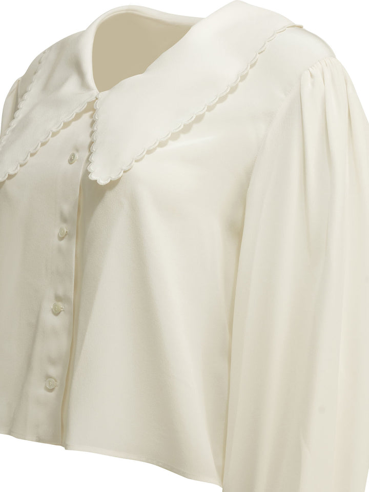 Chloé Casual Silk Shirt Shirts - White | 0b2910af0bcab98e13a6734eceb8beb8a61ac070