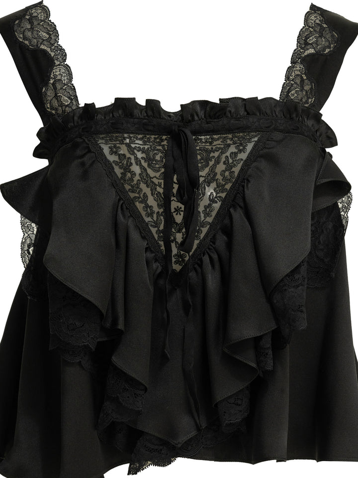 Chloé Casual Top With Ruffles Tops - Black | 61dbd87f5163c013c1cf998c21cc7f4265732209