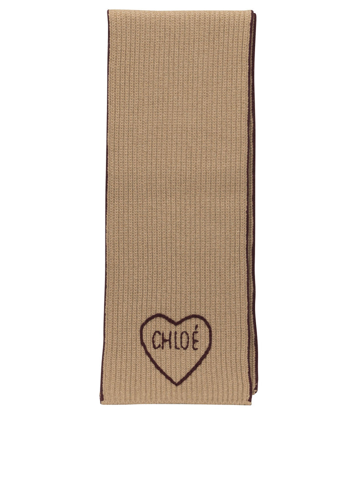 Chloé Encoeur Sciarpe & Foulard - Brown | 6be504862e4a432096c50a7383955dfe1f78db25