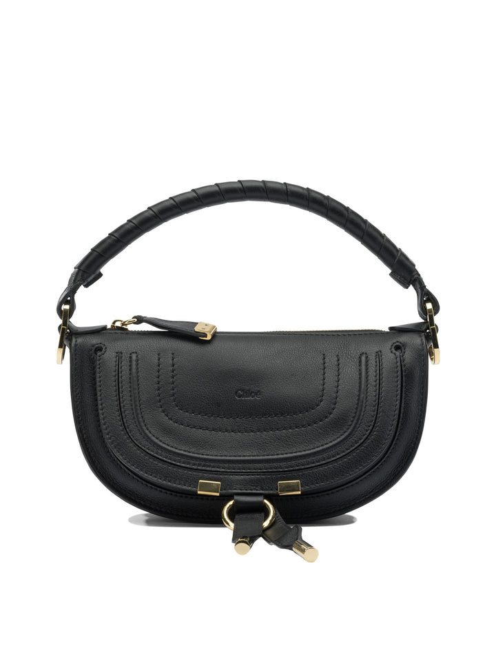 Chloé Marcie Shoulder Bags - Black | 4df20510d40f80ff88ca98d27c512b36d2e57443