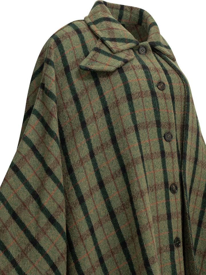 Chloé Wool Cape Jackets And Coats Green