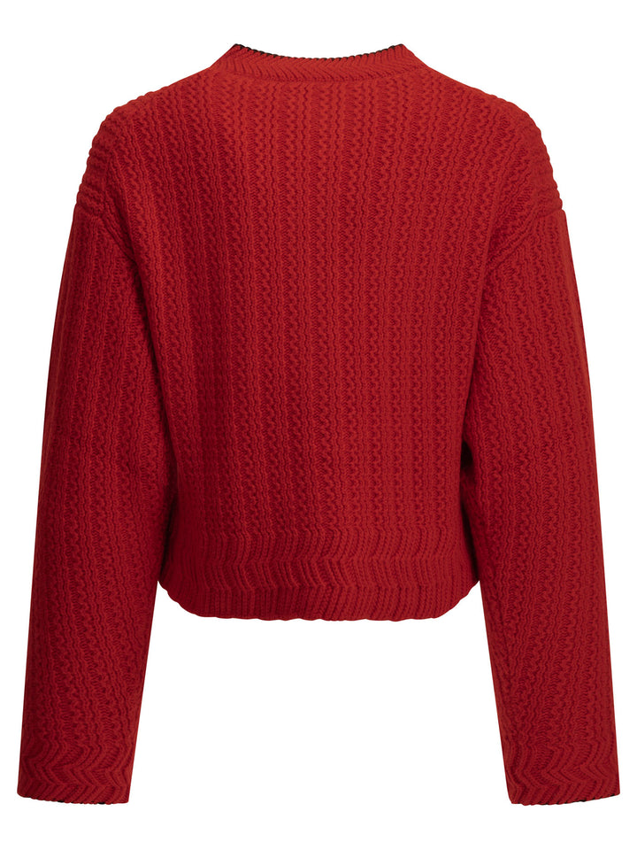 Chloé Heart Knitwear Red