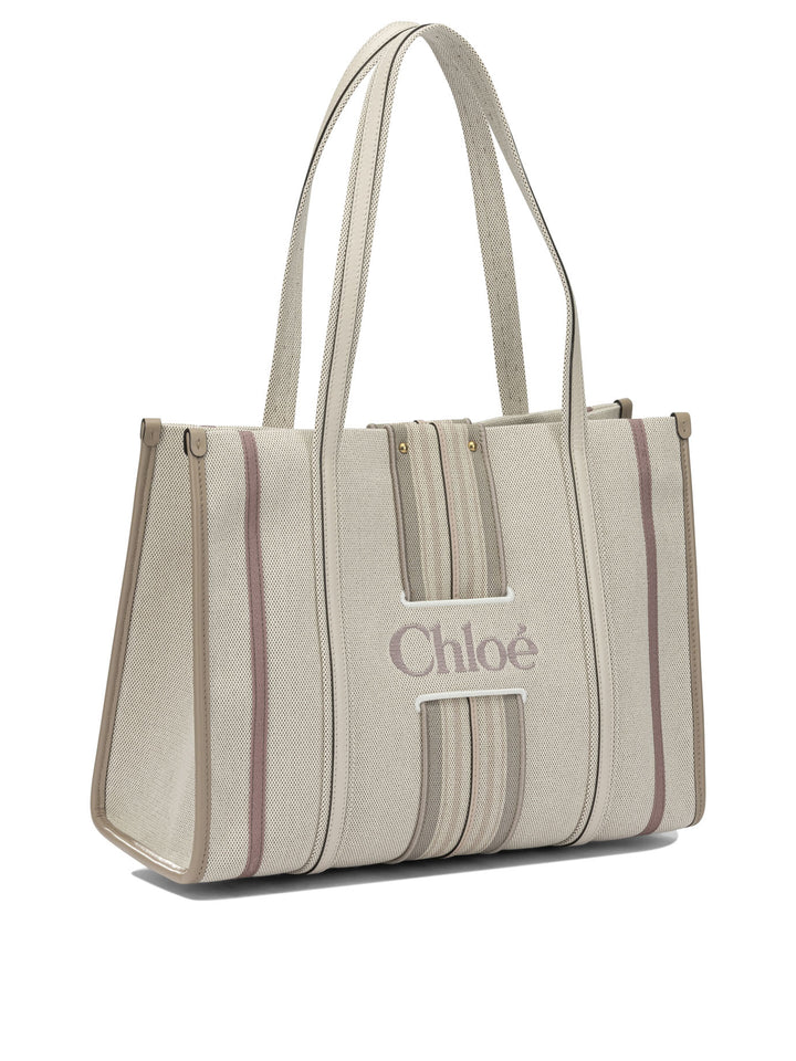 Chloé Woody Loop Shoulder Bags Pink