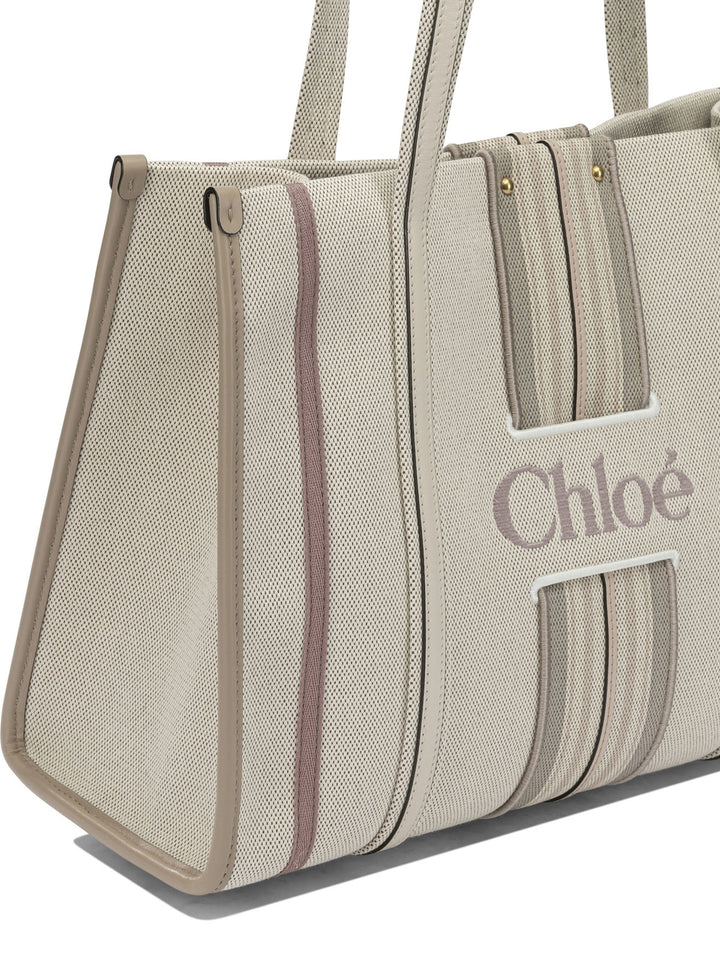 Chloé Woody Loop Shoulder Bags Pink
