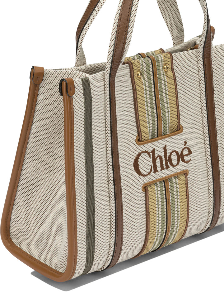 Chloé Woody Loop Handbags Brown