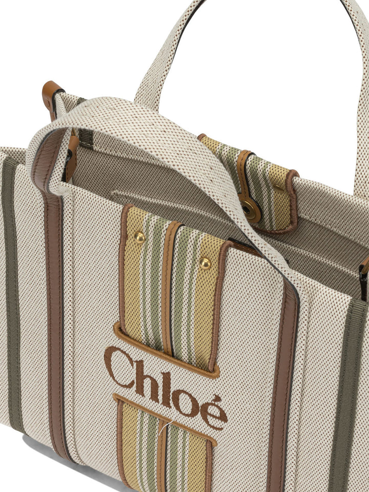 Chloé Woody Loop Handbags Brown
