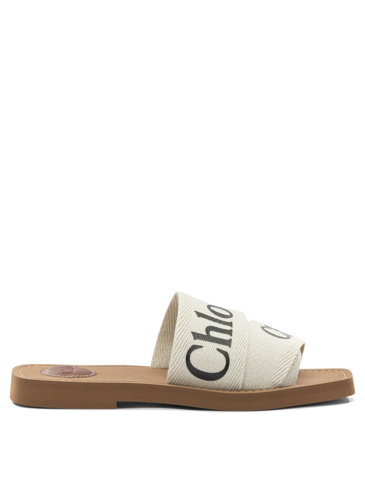 Chloé Woody Sandals - White | bcfdcbbff81222d78aa1241ec2a963807cba91b0