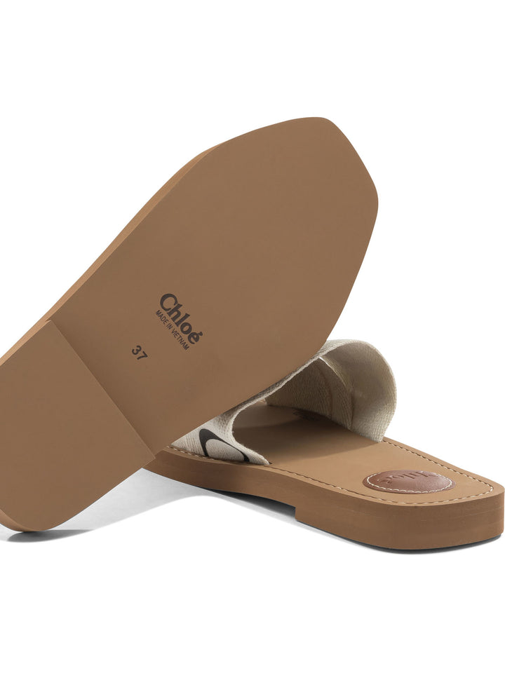 Chloé Woody Sandals - White | d0cf3efa9296004b1834be19322389421f26a544