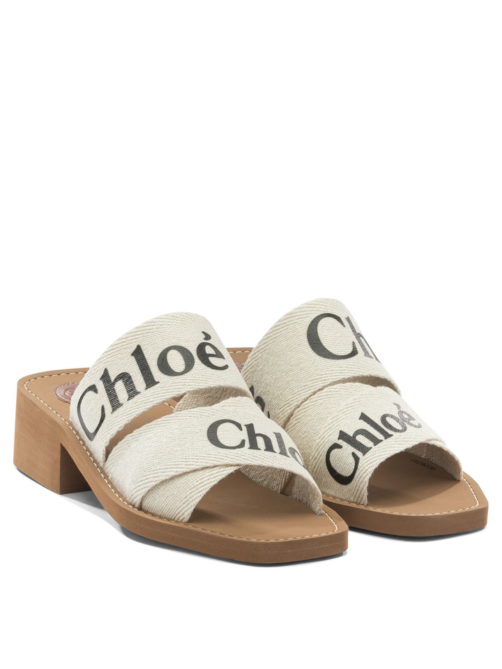 Chloé Woody Sandals - White | 3b13ad3f64c541712e875c23c0c0a3952c001c9c