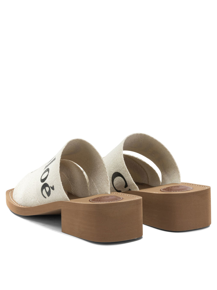 Chloé Woody Sandals - White | fea60d4183633f162cba9a1b64526d1da59ba273