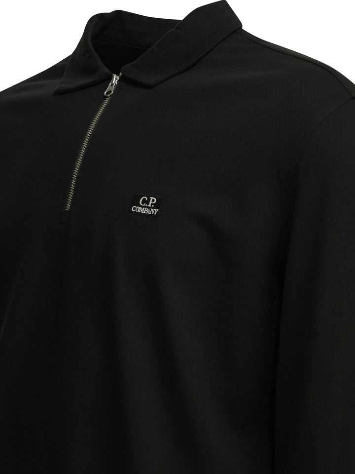 C.P. Company Half-Zip Polo Shirt With Logo Polo shirts - Black | 4669d1dd4f8ca647ca37c996c86543f6dc4c199a