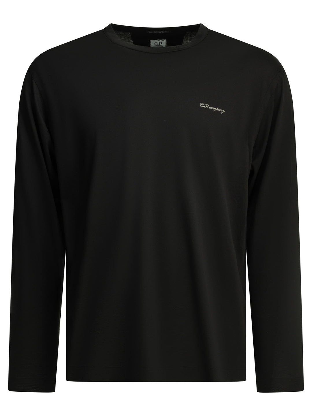 C.P. Company Crewneck T-Shirt With Logo T-shirts - Black | 1a989dedee438e6651c3a850bff90feec0585b3d