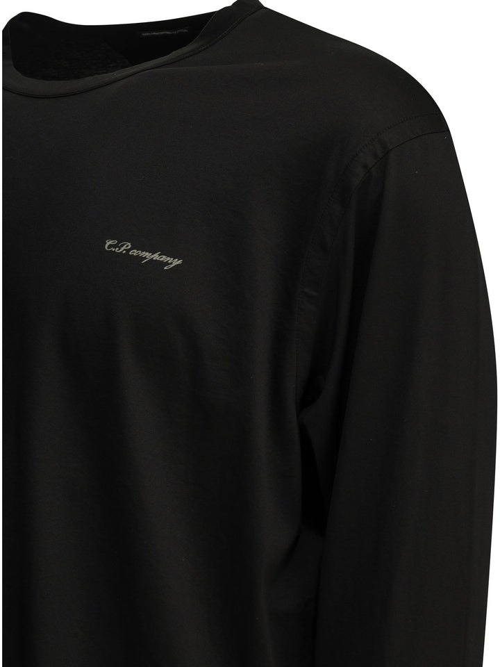 C.P. Company Crewneck T-Shirt With Logo T-shirts - Black | e5f36e31e3381e3cc0ebbfac64bfabaa4044345d