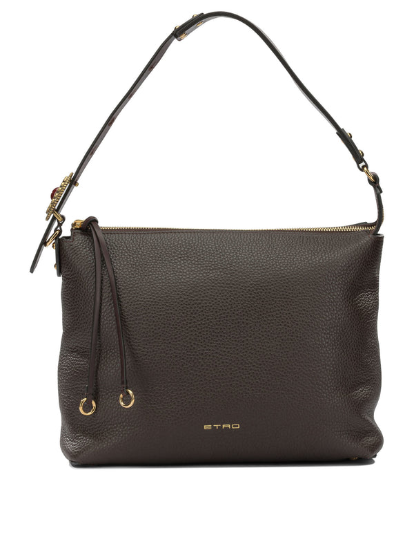 Rosette Shoulder Bags Brown