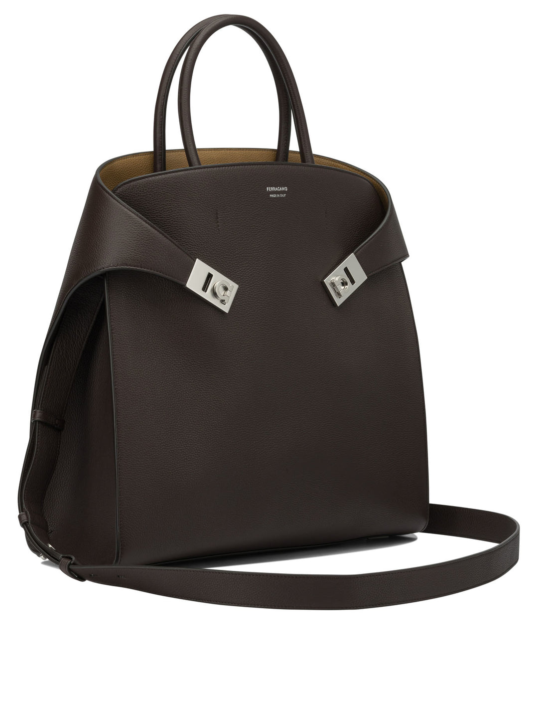 Ferragamo Hug Handbags Brown