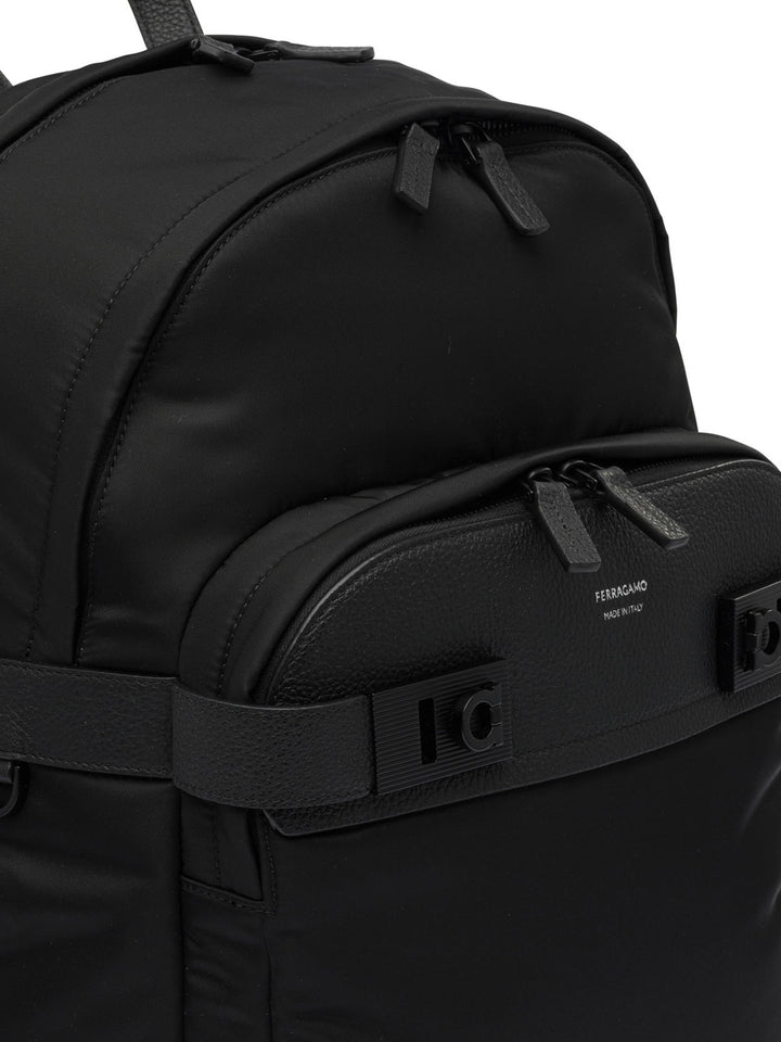 Ferragamo Gancini Backpacks & Travels - Black | aeeba46c166e3052eb1b8ed0850b55b58603a96d