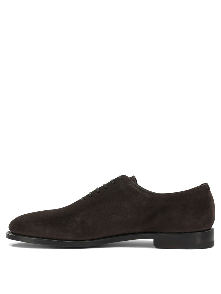 Ferragamo Suede Leather Oxford Lace-Up shoes - Brown | a1ace02332272fd8534e294f3eb19fe6fb3ea1f4