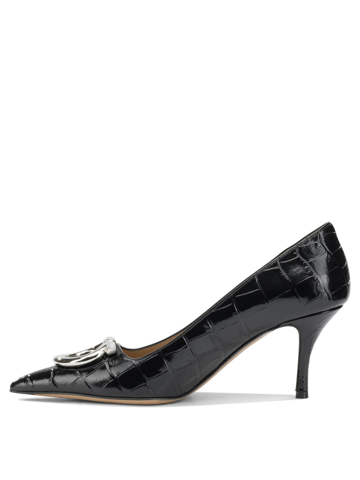 Ferragamo Maxi Gancini 70mm Heeled shoes - Black | 15f7f928596a4da8ccf79c62c4cb2b3b8d02cb13